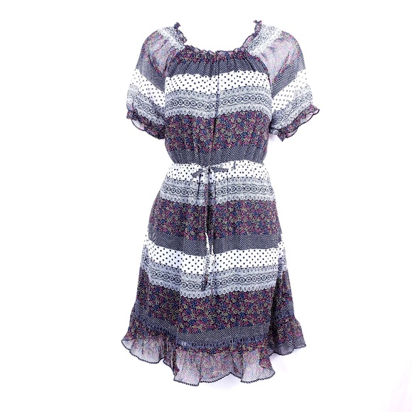 Bohemian Peasant Day Dress - Picture 1 of 8